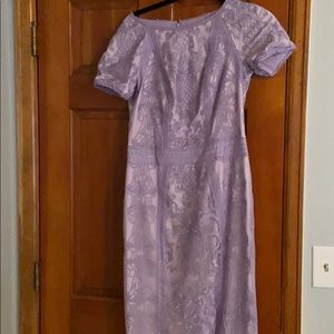 Tadashi Shoji Lace Sheath Dress Light Purple Sz 4